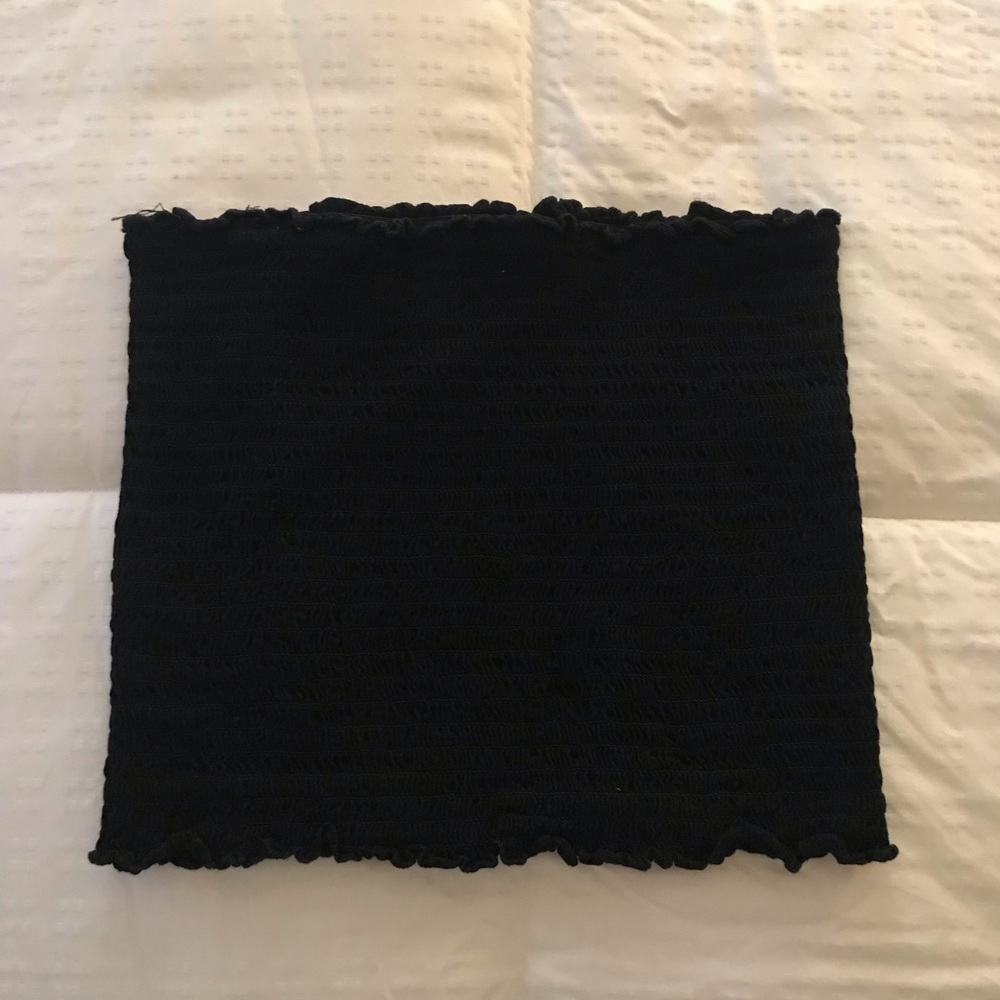 Brandy Melville rusched black tube top